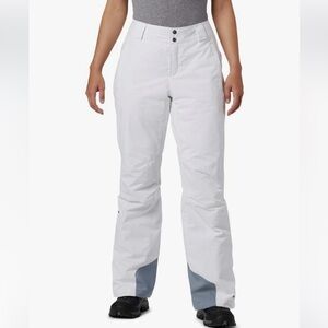 NWT Columbia Bugaboo White Ski Pants with Gray Hem Panels size XS Short